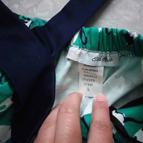 NWT Eva Rose vintage inspired rockabilly swing dress with halter cat print L - Picture 14 of 16